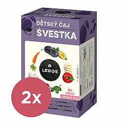 2x LEROS Čaj dětský Švestka 20x2g