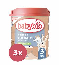 3x BABYBIO CAPREA 3 Croissance plnotučné kozí kojenecké bio mléko 800 g