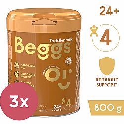 3x BEGGS 4 Mléko batolecí 800 g 24m+