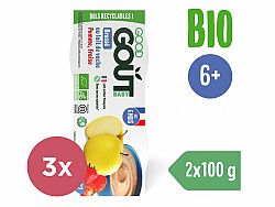 3x GOOD GOUT BIO Dezert jahodový s jablkem (2x100 g), 6m+