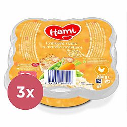 3x HAMI Malý Gurmán: Krémové rizoto s mrkví a hráškem (230 g)