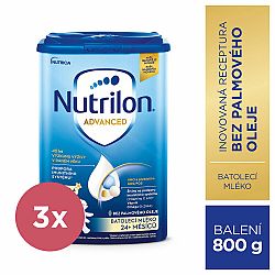 3x NUTRILON 4 Vanilla batolecí mléko 800 g, 24+