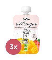 3x POPOTE Kapsička bio mango 120 g, 6+