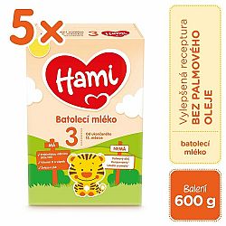 5x HAMI 3 Mléko batolecí 600 g