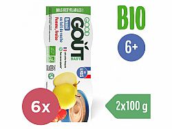 6x GOOD GOUT BIO Dezert jahodový s jablkem (2x100 g), 6m+