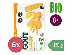 6x GOOD GOUT BIO Piškoty s esenciálním citronovým olejem (120 g), 8m+