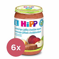 6x HiPP BIO červená řepa s jablky a hovězím masem 220 g