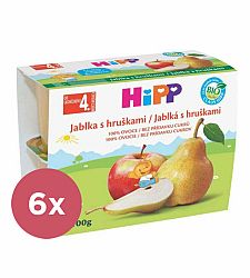 6x HiPP BIO jablkový s hruškami 4x 100 g