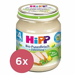 6x HiPP BIO krůtí maso 125 g