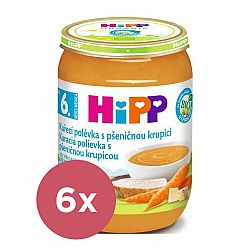 6x HiPP BIO Kuřecí polévka s pšeničnou krupicí (190 g)