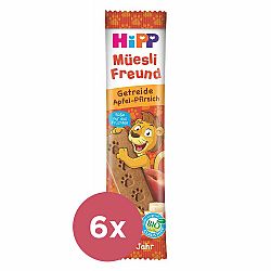 6x HiPP BIO Müsli tyčinka Jablko-Broskev 20 g, 1+