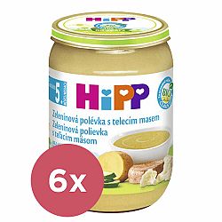 6x HiPP BIO Zeleninová polévka s telecím masem 190 g