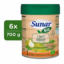 6x SUNAR BIO 1 Mléko počáteční, 700g