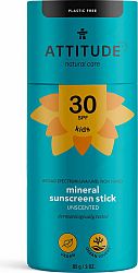 ATTITUDE Dětská 100 % minerální ochranná tyčinka na celé tělo (SPF 30) bez vůně 85 g