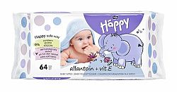 BELLA HAPPY BABY Vlhčené ubrousky s vitamínem E 64 ks