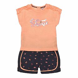 DIRKJE Set 2.d. tričko kr. rukáv + kalhoty neonová oranžová holka vel.68