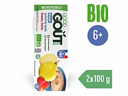 GOOD GOUT BIO Dezert jahodový s jablkem (2x100 g), 6m+