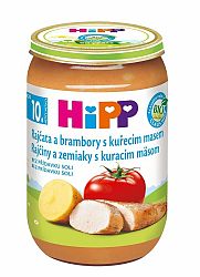 HiPP BIO Rajčata a brambory s kuřecím masem 220 g, 10m+