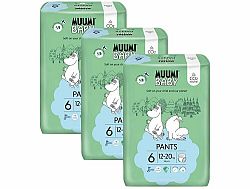 MUUMI Baby Pants 6 Junior 12-20 kg (108 ks), měsíční balení kalhotkových eko plen