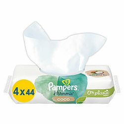 PAMPERS Ubrousky vlhčené Harmonie Coconut Plastic Free 4x44 ks